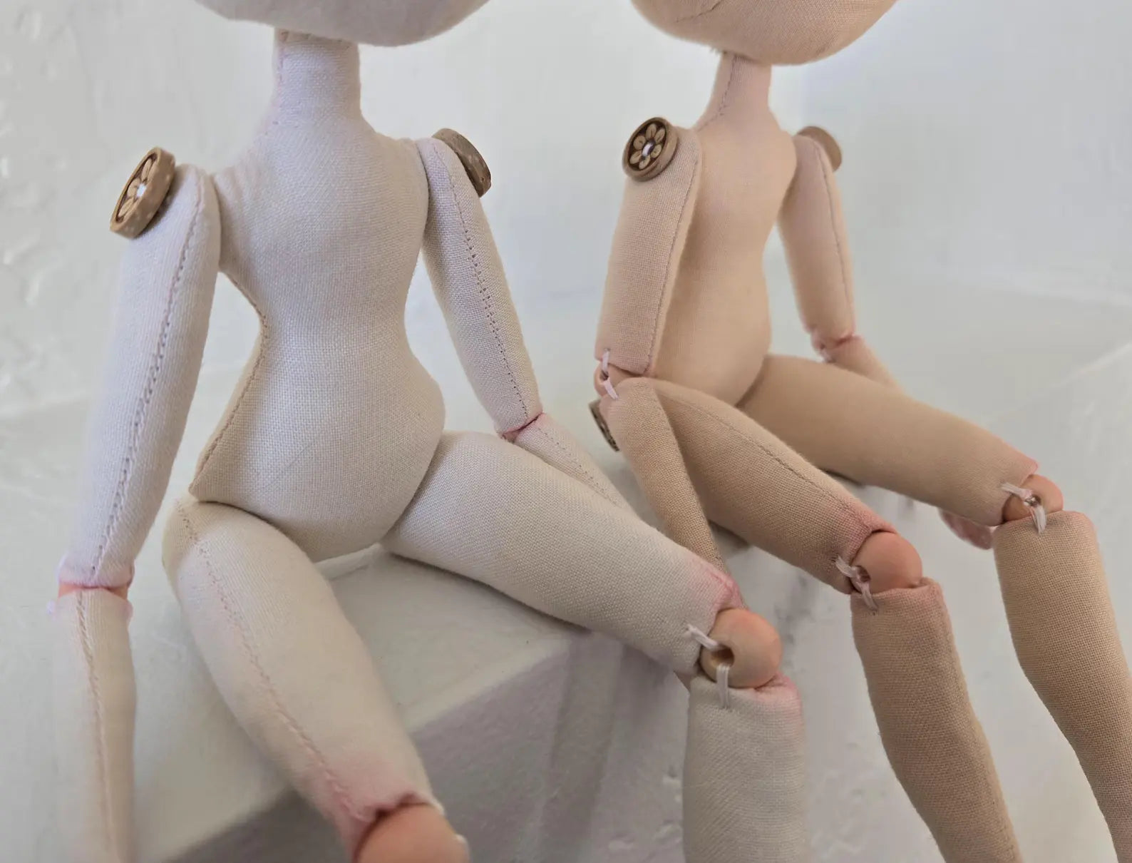 Jointed Art Doll Bundle Sewing Pattern — Boy & Girl, 2-in-1 PDF with Guide