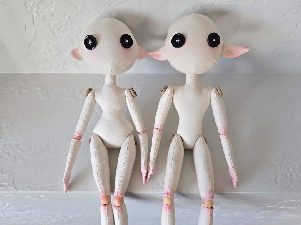 Jointed Art Doll Bundle Sewing Pattern — Boy & Girl, 2-in-1 PDF with Guide