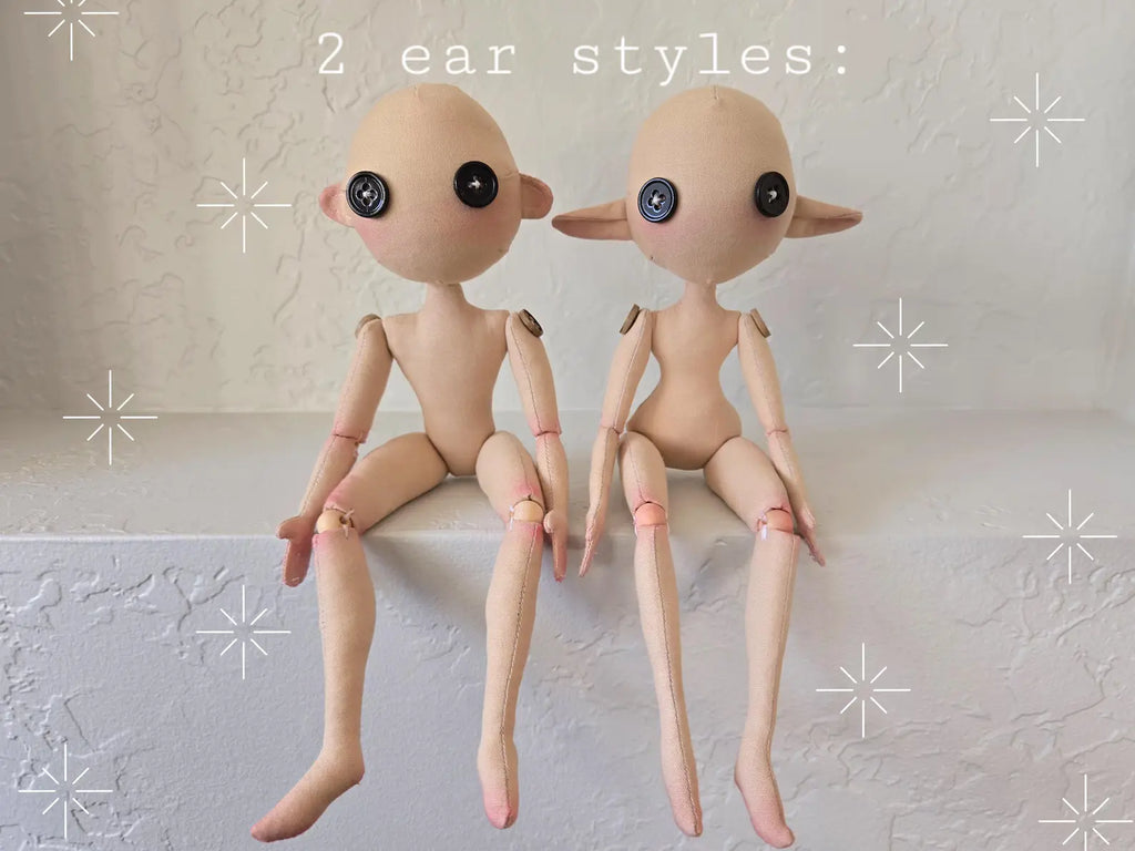 Jointed Art Doll Bundle Sewing Pattern — Boy & Girl, 2-in-1 PDF with Guide