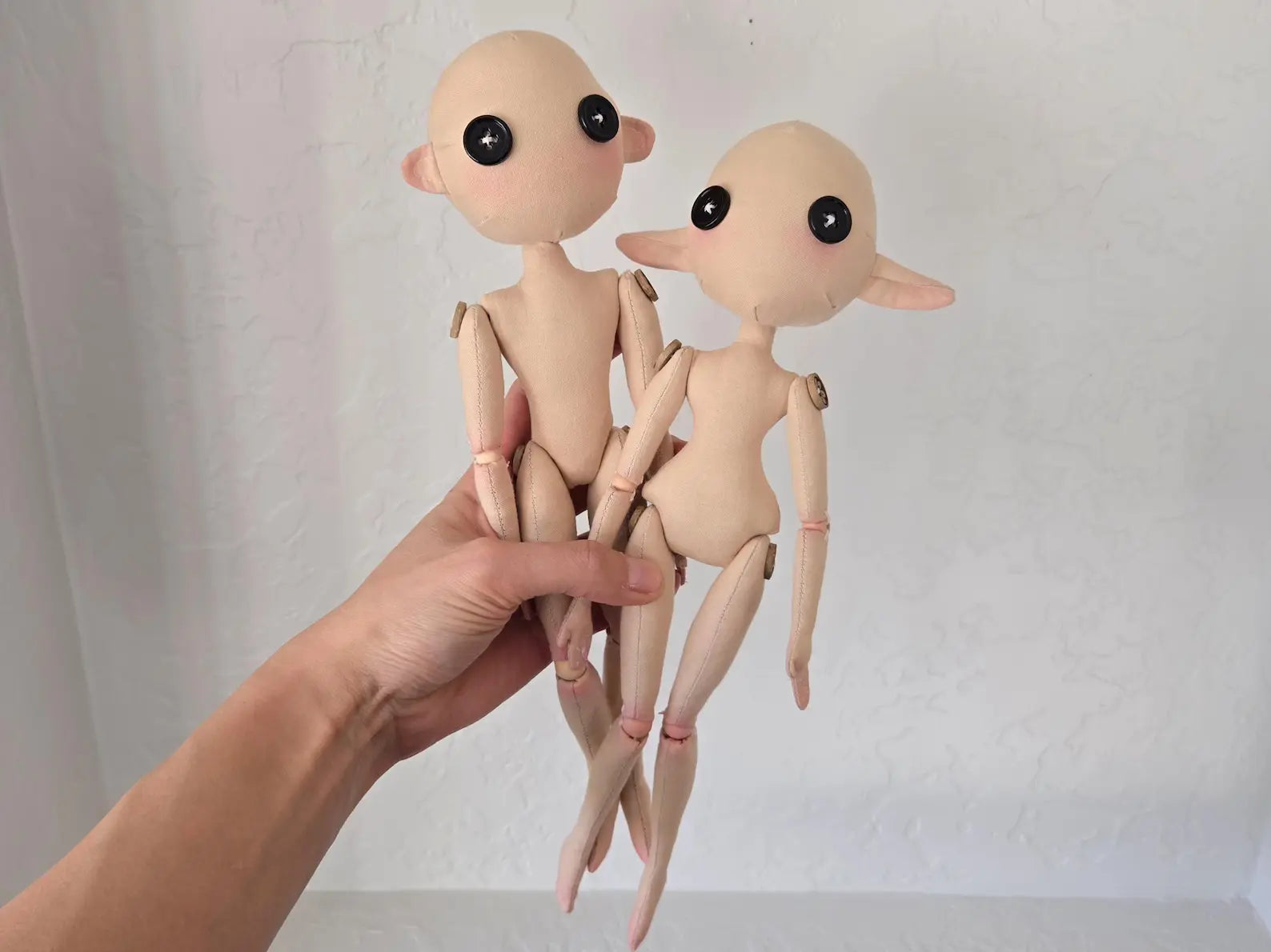 Jointed Art Doll Bundle Sewing Pattern — Boy & Girl, 2-in-1 PDF with Guide