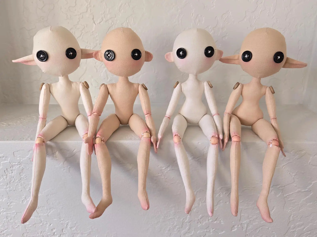 Jointed Art Doll Bundle Sewing Pattern — Boy & Girl, 2-in-1 PDF with Guide