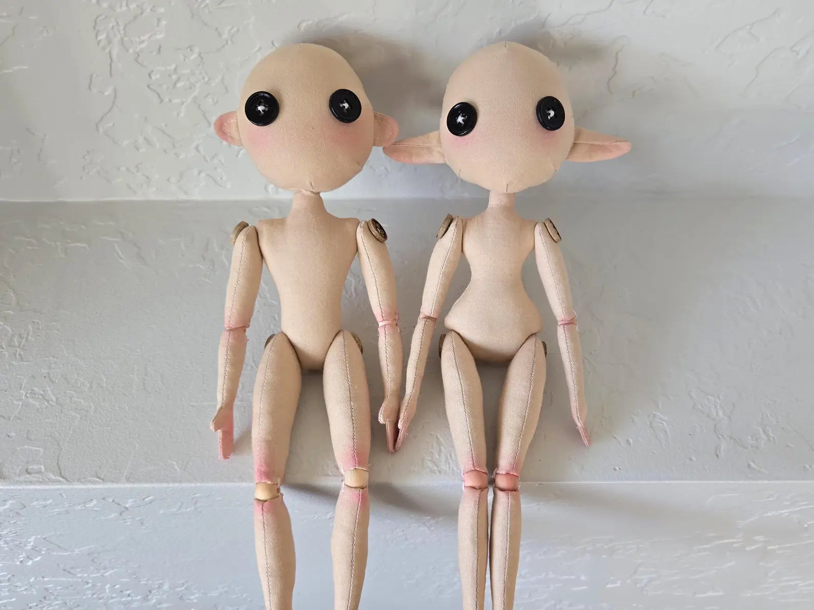 Jointed Art Doll Bundle Sewing Pattern — Boy & Girl, 2-in-1 PDF with Guide
