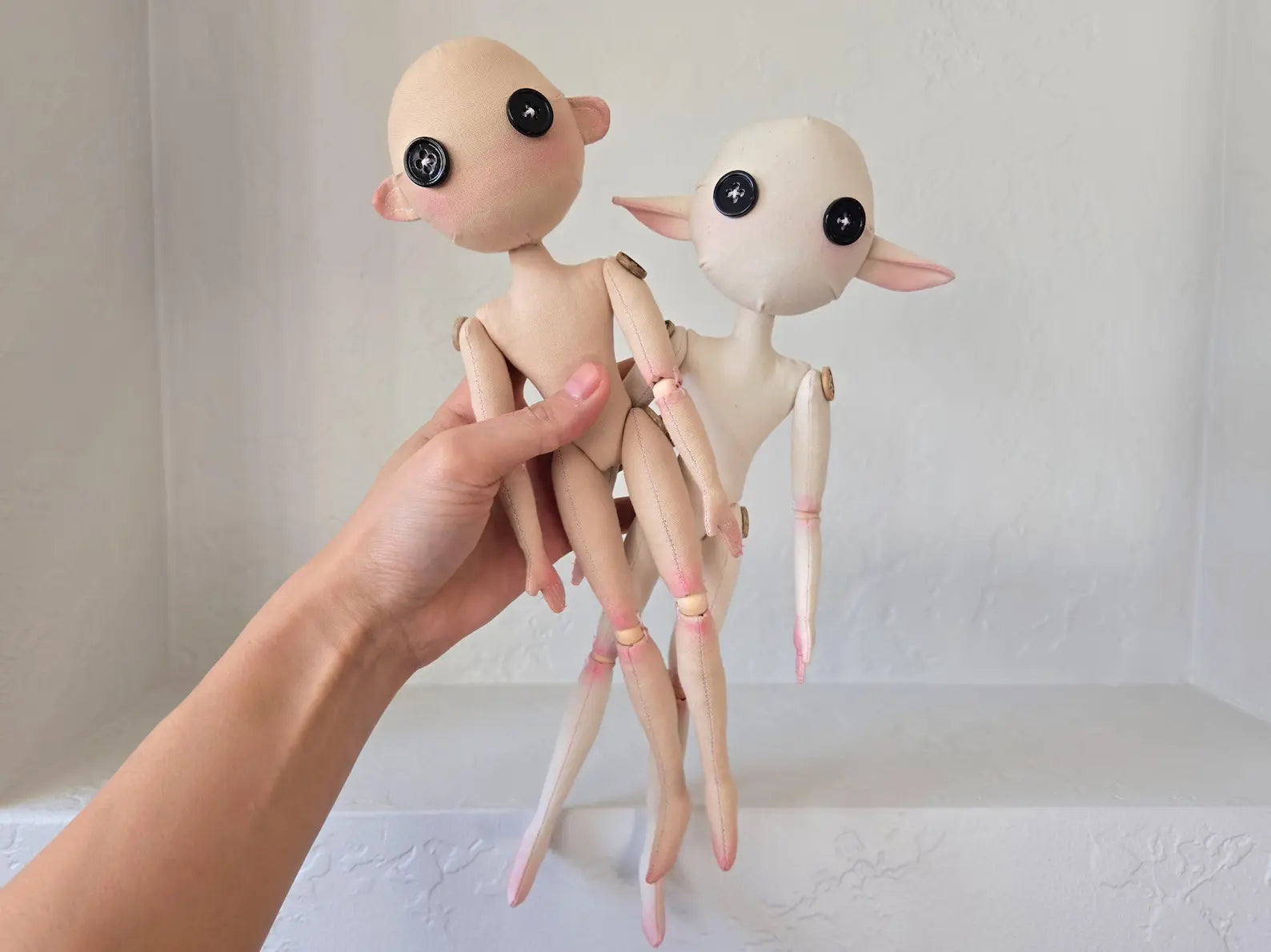 Jointed Art Doll Bundle Sewing Pattern — Boy & Girl, 2-in-1 PDF with Guide