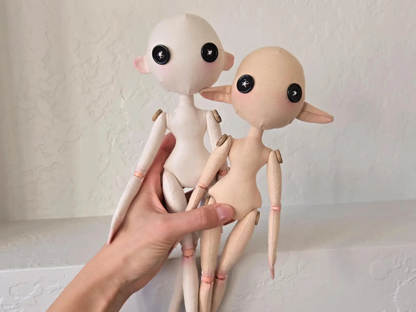Jointed Art Doll Bundle Sewing Pattern — Boy & Girl, 2-in-1 PDF with Guide