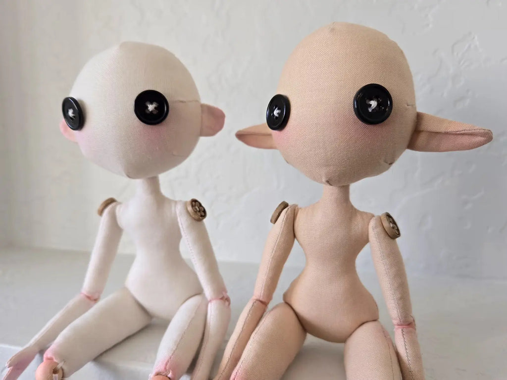 Jointed Art Doll Bundle Sewing Pattern — Boy & Girl, 2-in-1 PDF with Guide