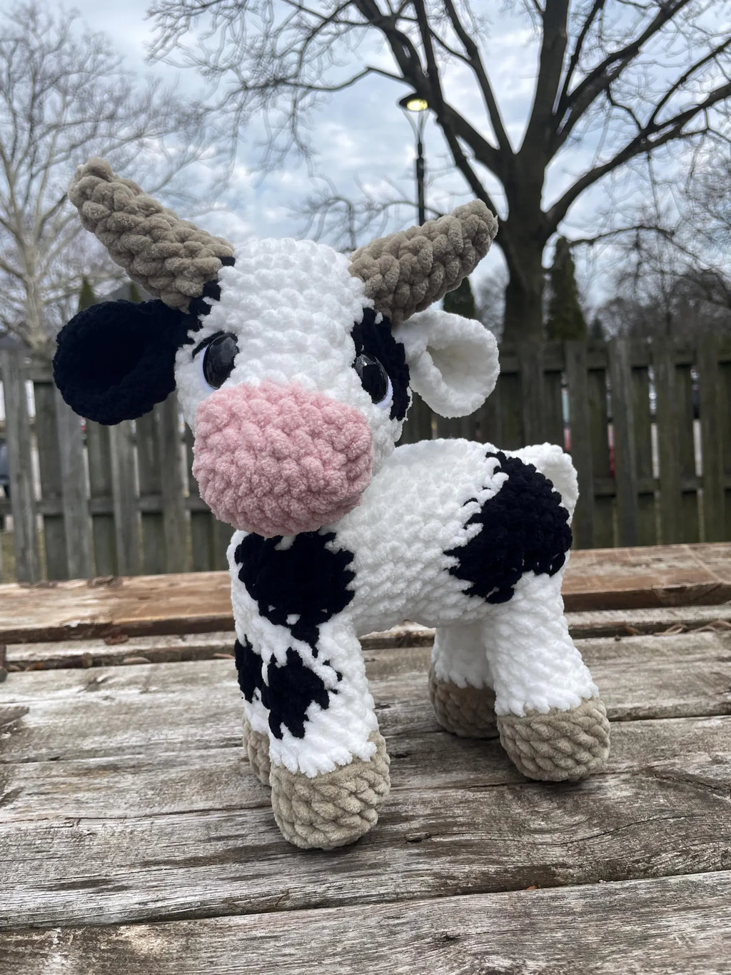 3-in-1 Standing Cow Crochet Pattern Bundle — Holstein, Longhorn & Highland (PDF)