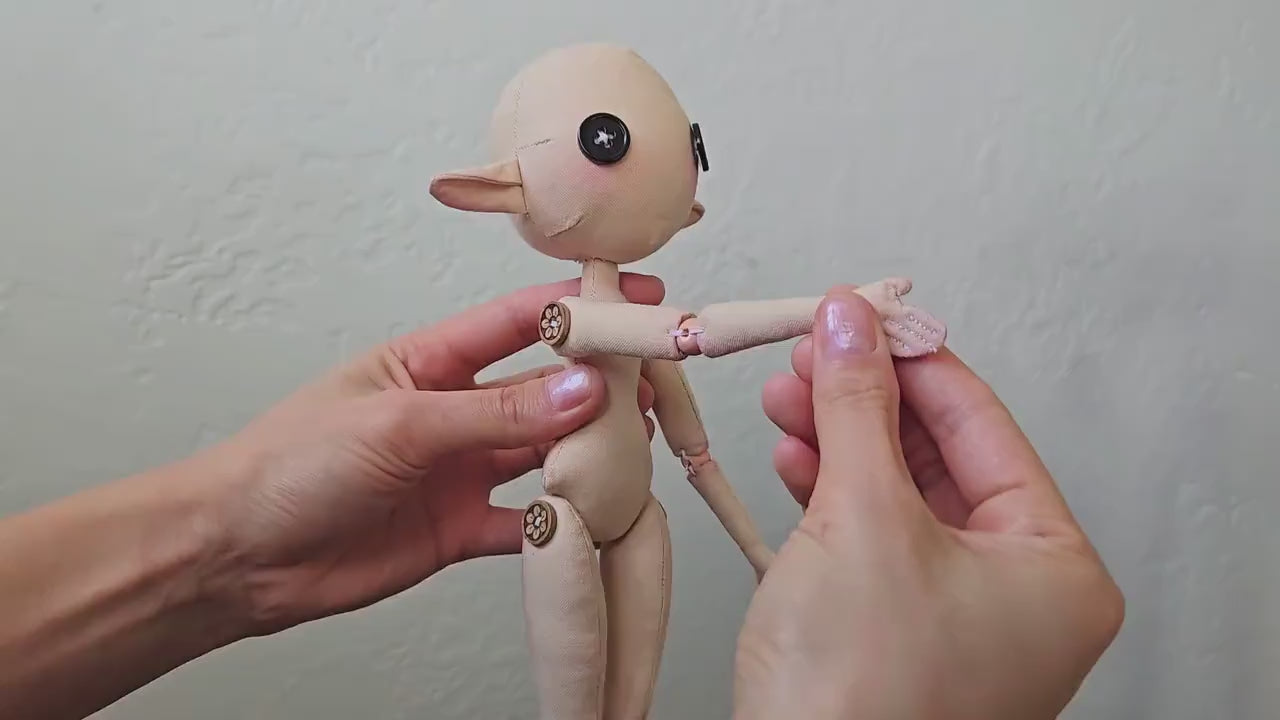 Jointed Art Doll Bundle Sewing Pattern — Boy & Girl, 2-in-1 PDF with Guide